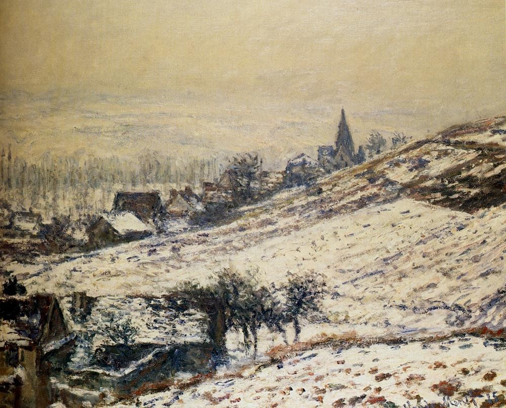 Claude Monet Winter At Giverny